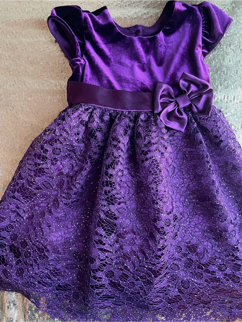 NEW Jona Michelle Purple Lace Girls Formal Dress size 3T